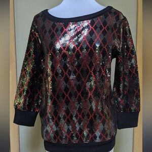 Express Argyle Sweater Sweatshirt